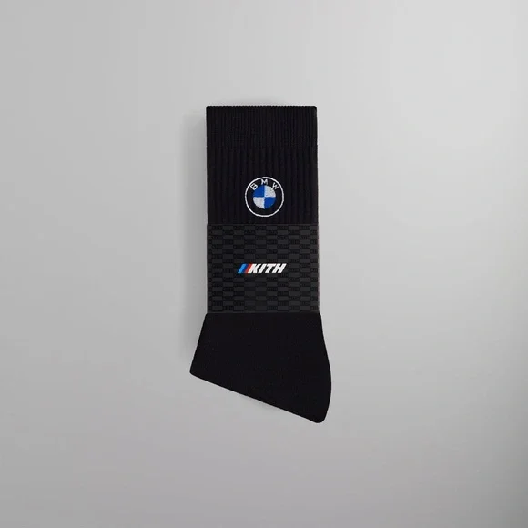 Kith for BMW Rondel Crew Socks Black FW24 One Size. Brand new with tags.